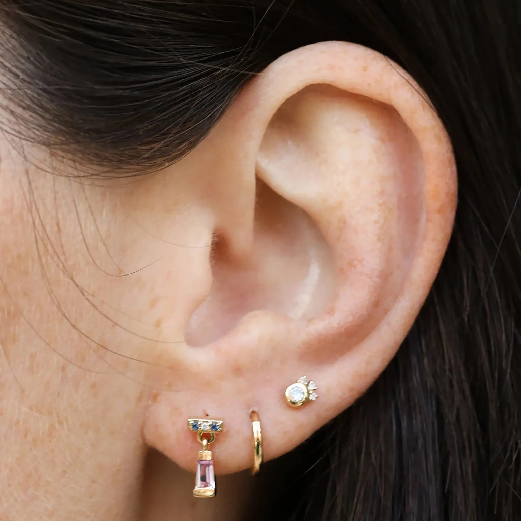 The Pink Sapphire Sway Stud