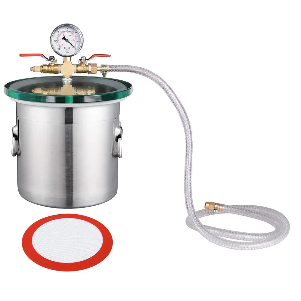 TheLAShop 2 Gallon Degassing Stainless Steel Vacuum Chamber