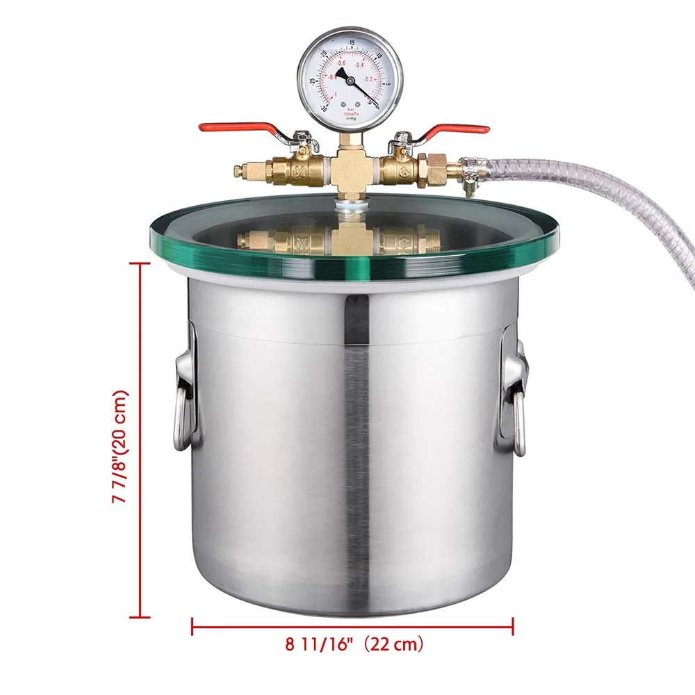 TheLAShop 2 Gallon Degassing Stainless Steel Vacuum Chamber