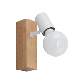 Townshend Metal and Wood Wall Light White