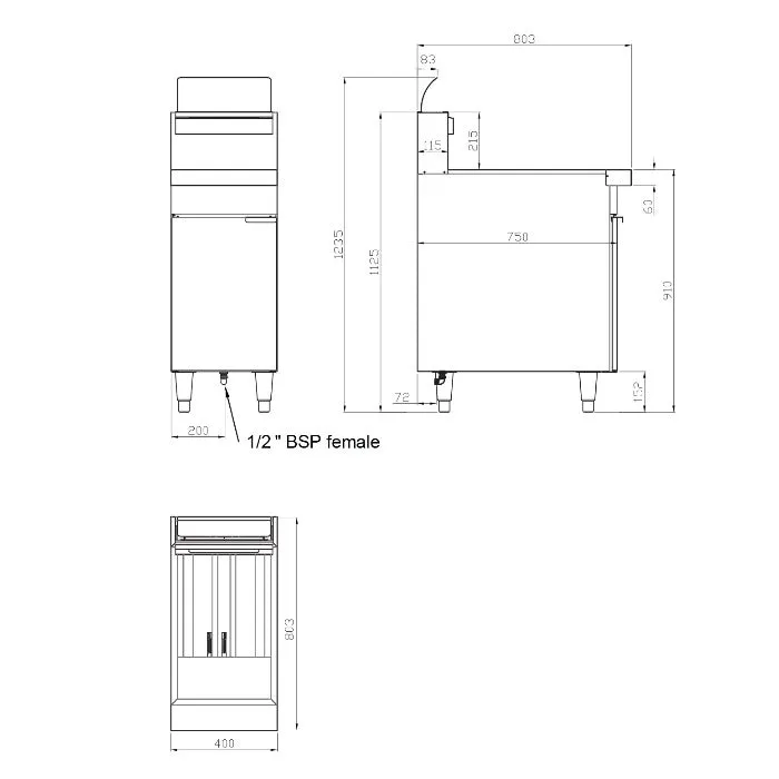 Trueheat RC Series Gas Deep Fryer RCF4-NG