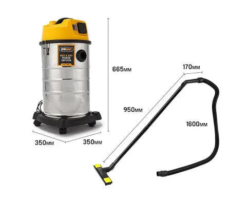 Vacuum Cleaner 30L Wet and Dry Bagless Industrial Grade Unimac