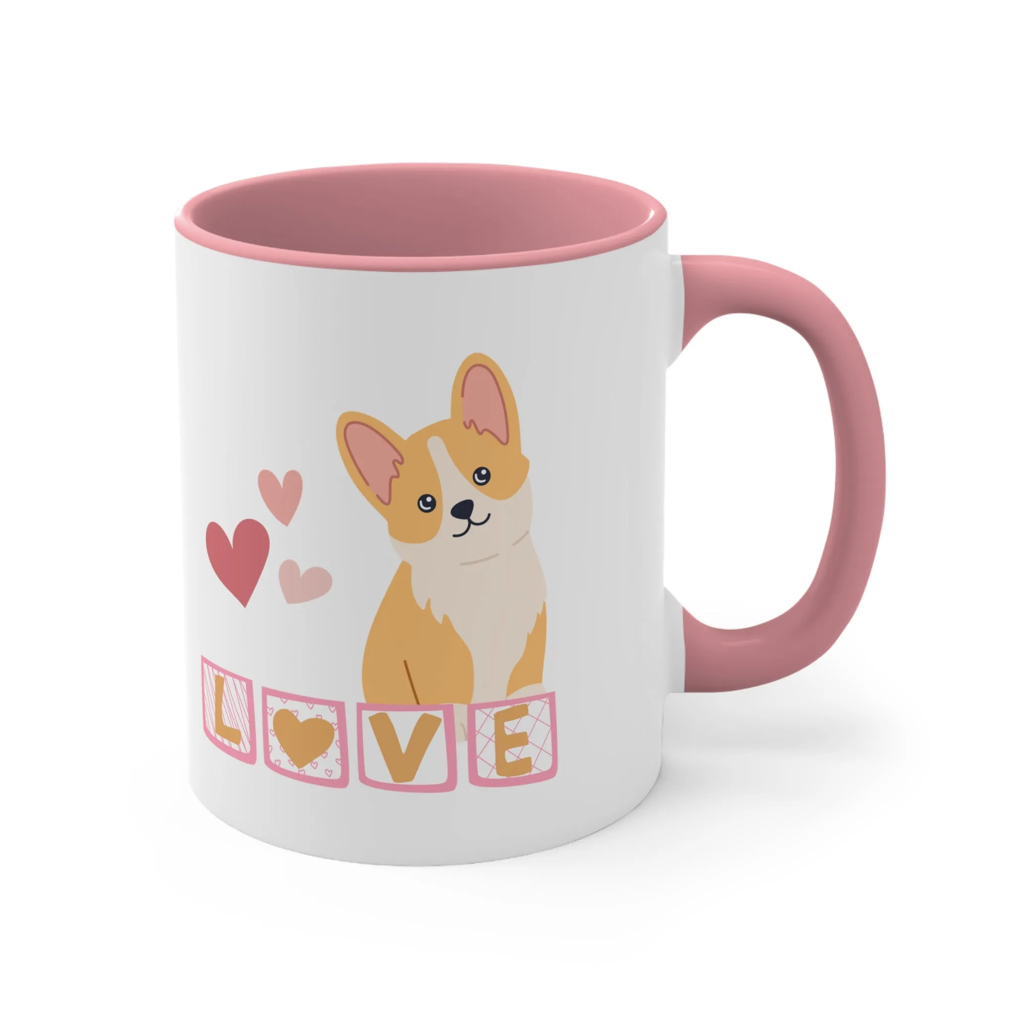 Valentine Corgi Coffee Mug, 11oz Multi Colors Cute Dog Coffee Cup