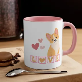 Valentine Corgi Coffee Mug, 11oz Multi Colors Cute Dog Coffee Cup