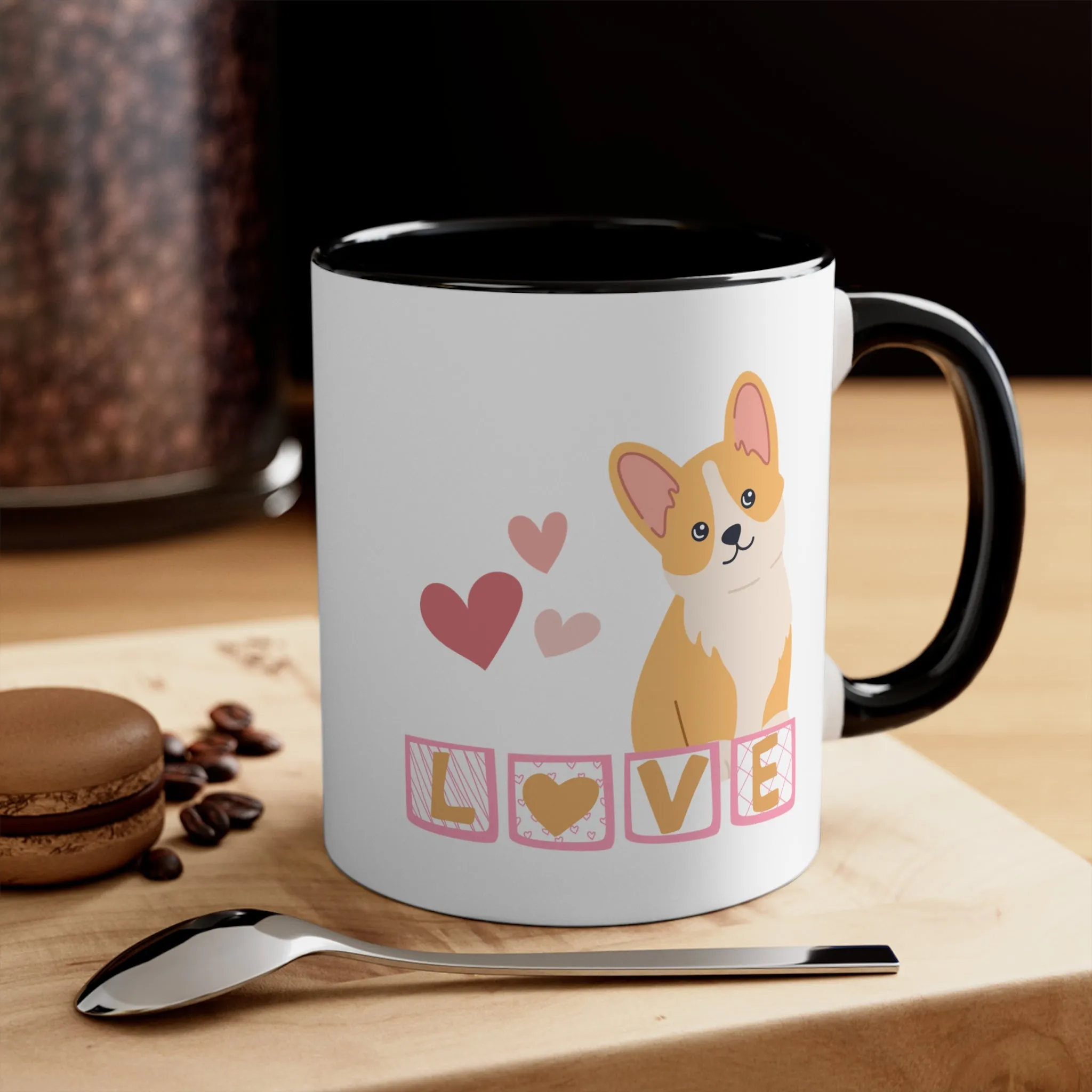 Valentine Corgi Coffee Mug, 11oz Multi Colors Cute Dog Coffee Cup