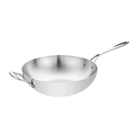 Vogue Tri Wall Wok Flat Base 305mm