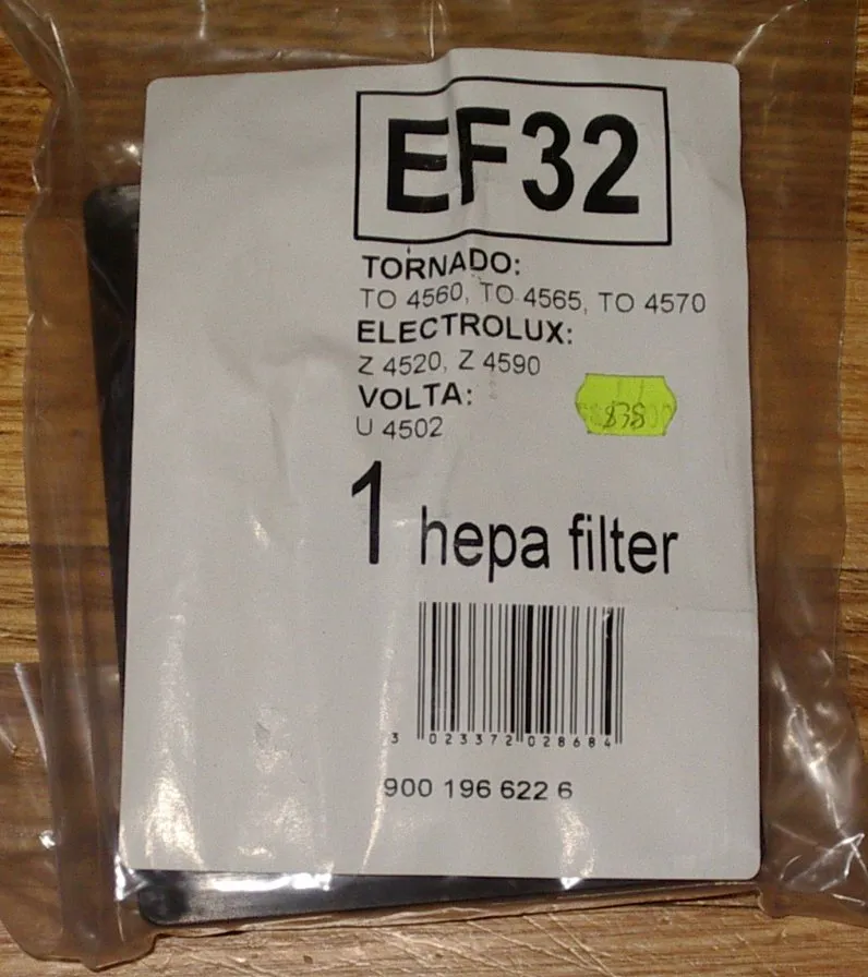 Volta Gemini U4502, Campus U4700 Hepa Exhaust Filter - Part # EF32