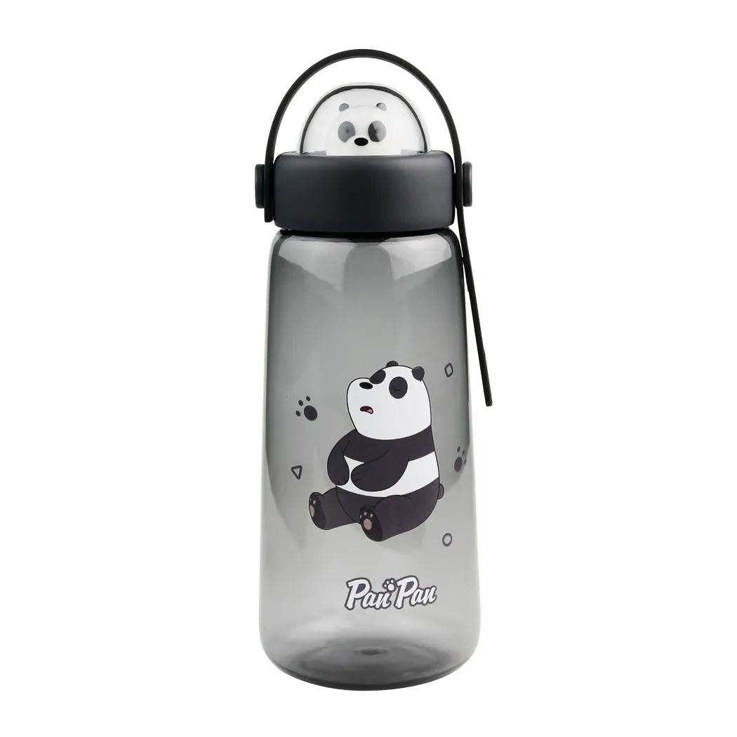 We Bare Bears Collection Plastic Cool Water Bottle with Decoration (600mL)(Panda)