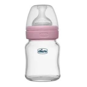 Well-Being Glass Feeding Bottle (120Ml, Slow Flow) (Pink)