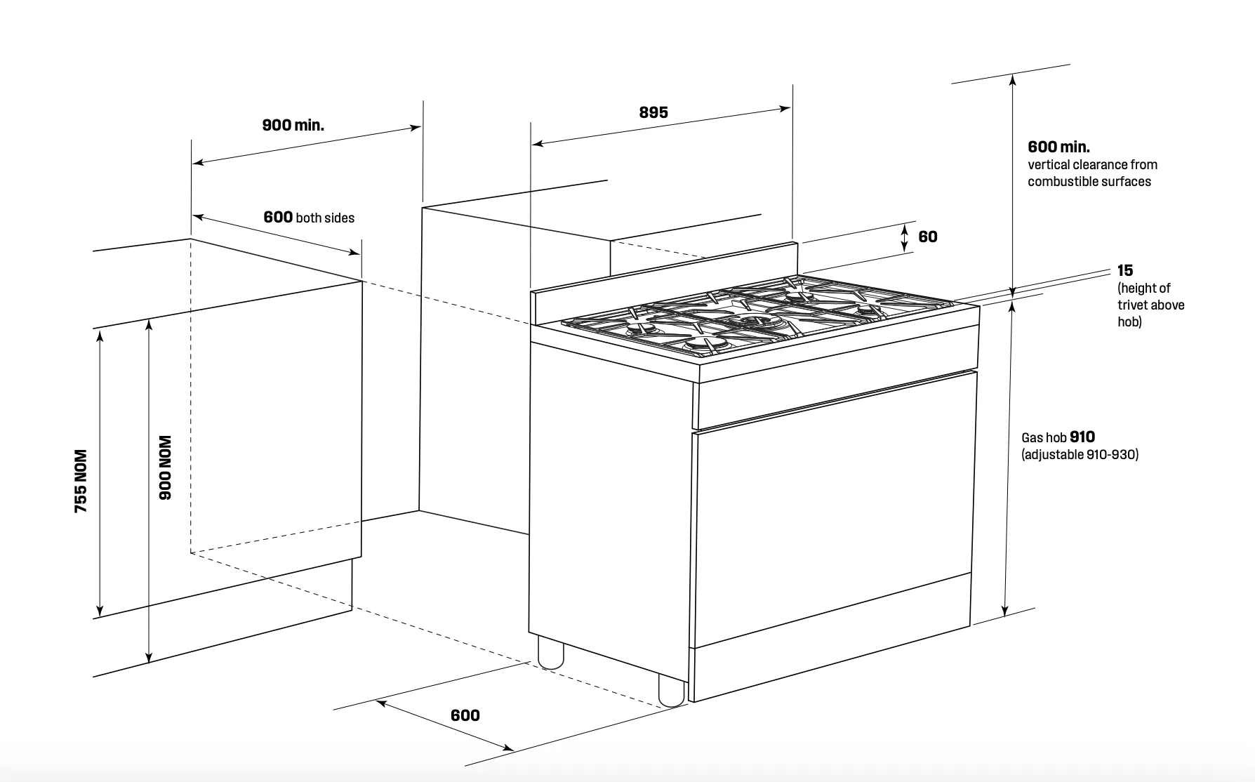 Westinghouse WFEP9717DD 90cm Dark Stainless Steel Freestanding Dual Fuel Stove - Westinghouse Seconds Discount