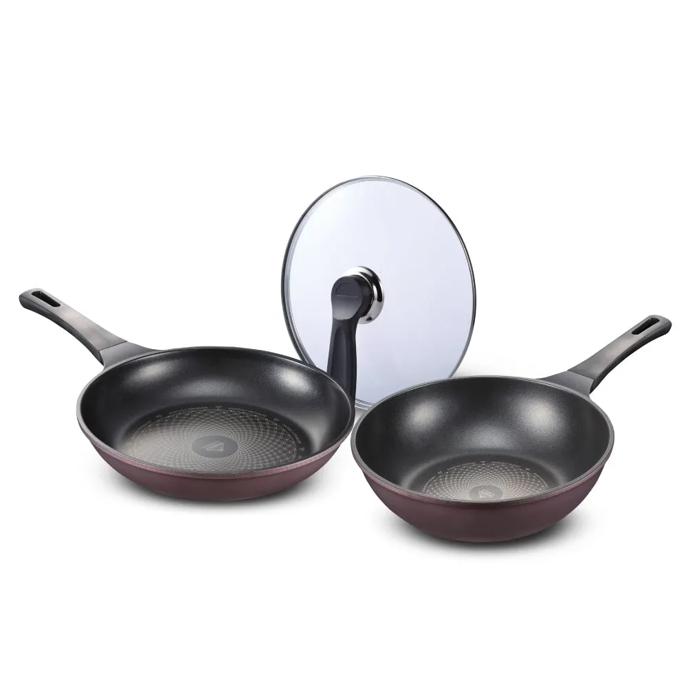 Wok & Frying Pans 3-Pcs Pans Set 28cm (PN174468)