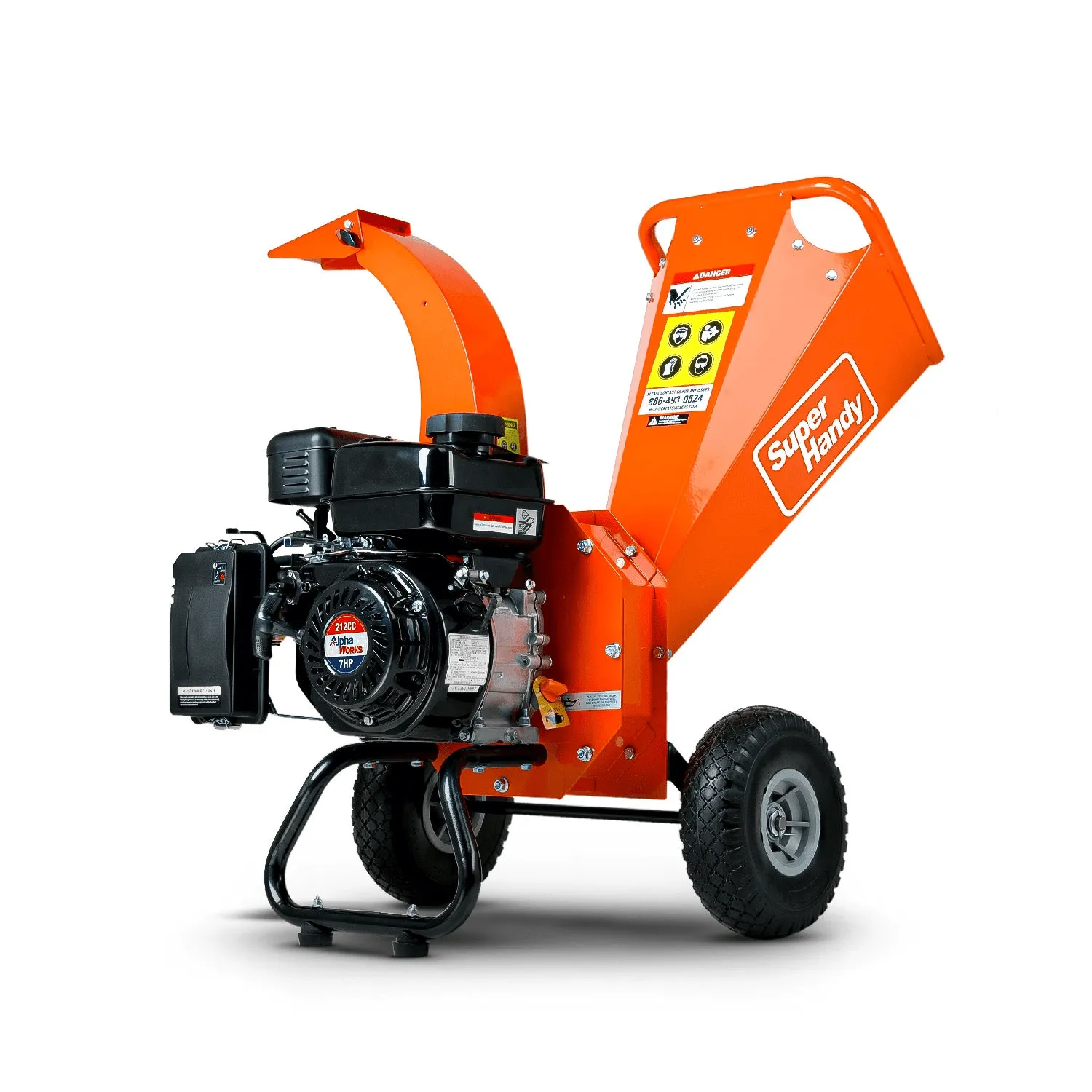 Wood Chipper Mini - 7HP 212CC, 3" Max Branch Capacity